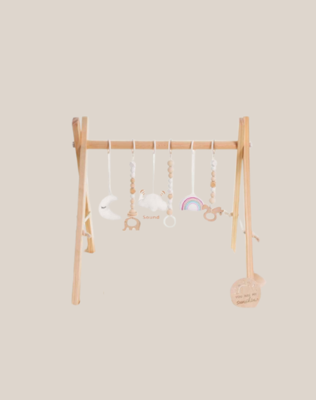 Wooden baby play gym