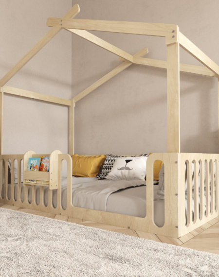 Eco-friendly Montessori House Bed with Storage