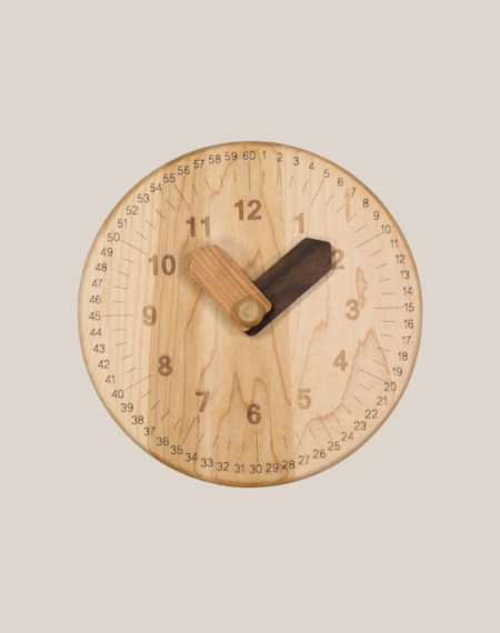 Wooden toy digital clock