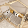 Natural Birch Montessori Bed in House Shape