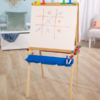 Eco-Friendly Children’s Art Easel - Dry-Erase Board, Chalkboard, Paper Roll Holder for Kids