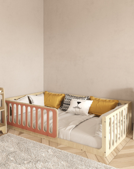 Eco-Friendly Birch Plywood Montessori Toddler Bed