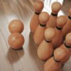 conjunto de bowling em madeira