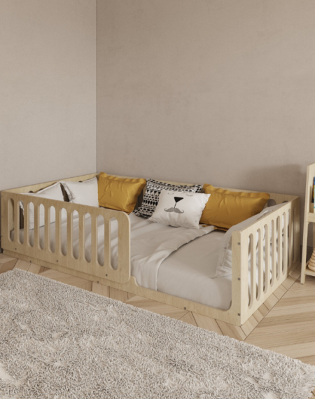 Eco-Friendly Montessori Toddler Bed in Birch Wood